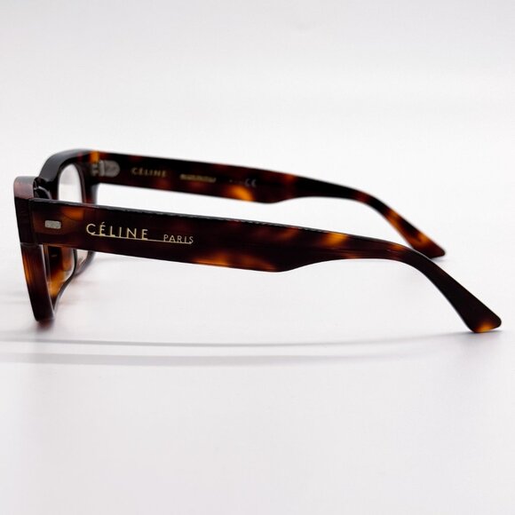 NEW CELINE CL50011F 054 SQUARE BROWN HAVANA WOMEN GLASSES CELINE - Picture 7 of 10